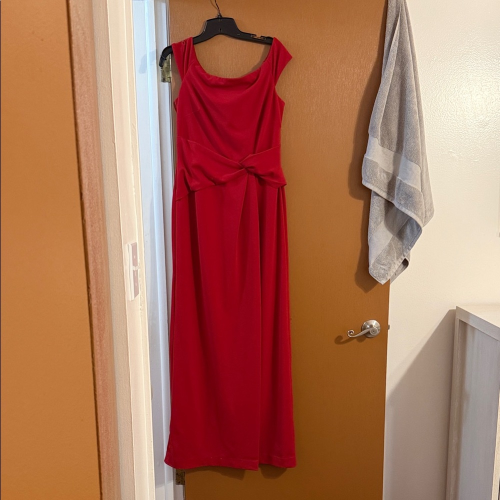 Lauren Ralph Lauren Red Maxi Dress with Bow